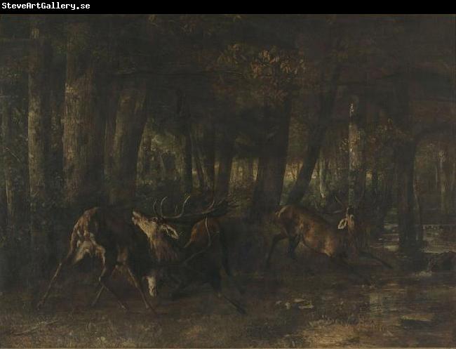 Gustave Courbet Spring Rut The Battle of the Stags